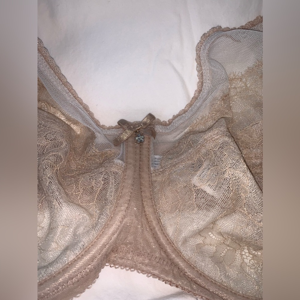 WACOAL 855186 RETRO CHIC unlined
Chantilly Lace Toast UW Minimizer Bra 42H - Picture 9 of 14